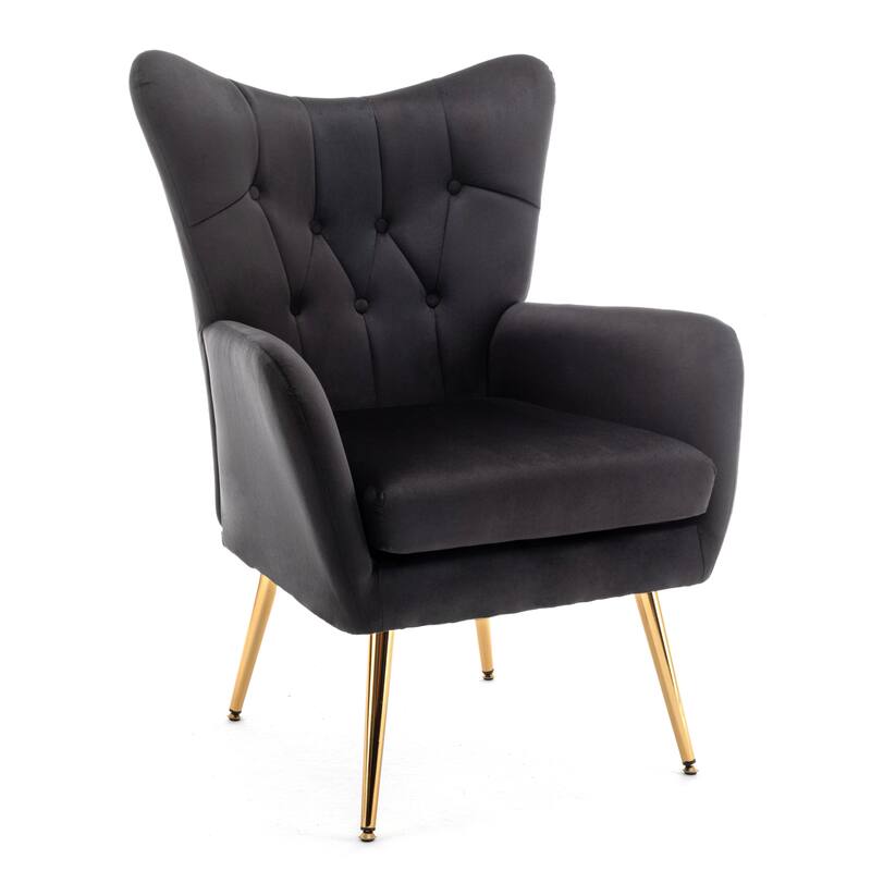 Mid Century Wingback Upholstered Accent Chair