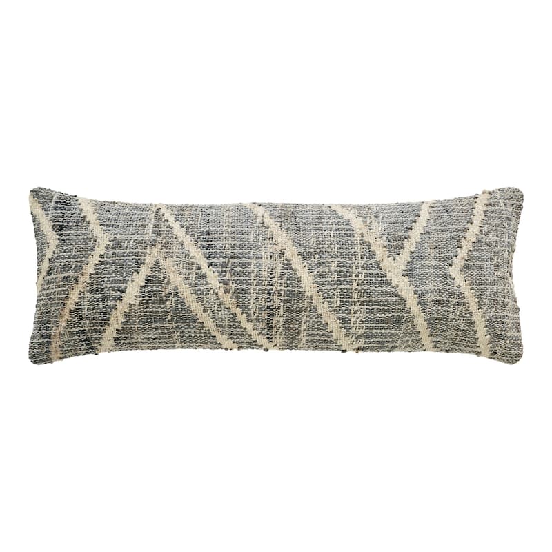Adam, Charcoal, X Long Bolster - Charcoal and Natural