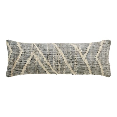 Adam, Charcoal, X Long Bolster - Charcoal and Natural