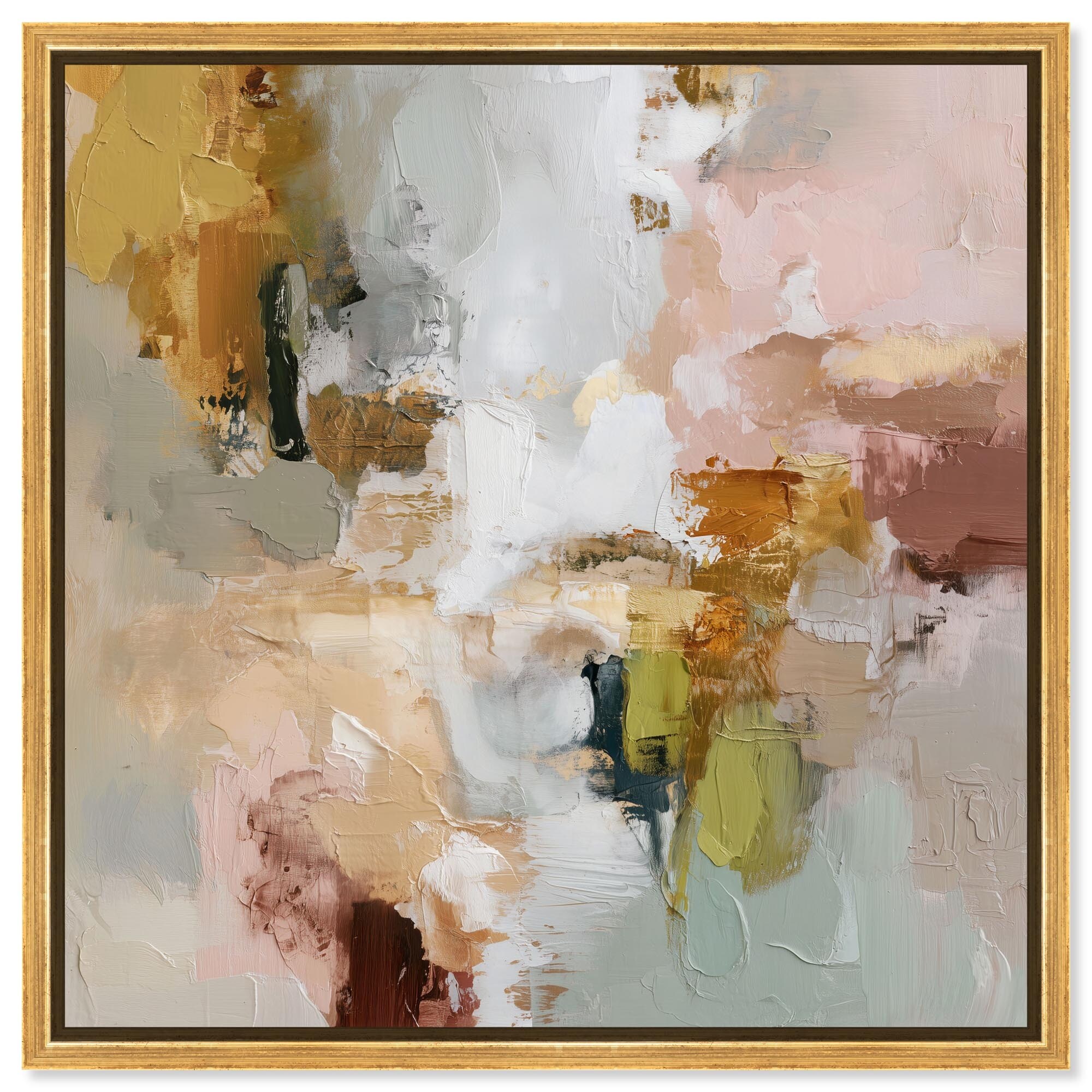 Swirl of Joy I Taupe Boho Wall Art Canvas Print by Art Remedy