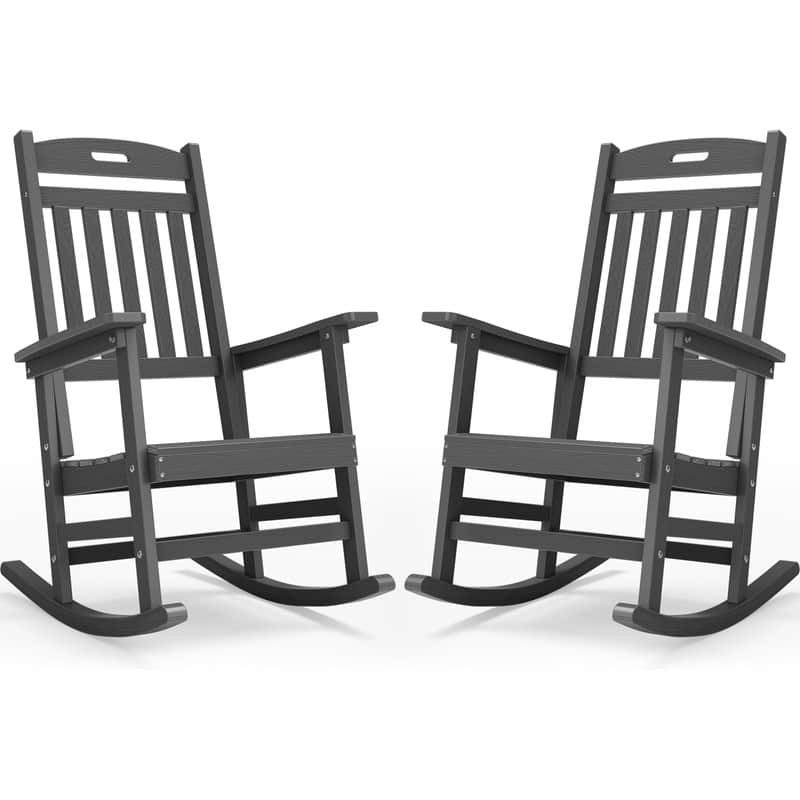 WINSOON All Weather Outdoor/ Indoor Rocking Chair, Set of 2