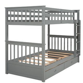 Bunk Bed with Ladders and Two Storage Drawers - Bed Bath & Beyond ...