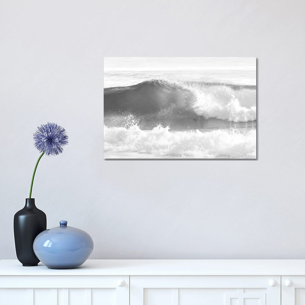 iCanvas "Black & White Wave I" by Maggie Olsen Canvas Print