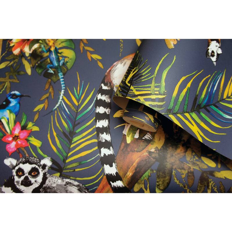 Tropical Lemur Non-Pasted Wallpaper – 396 in x 20.8 in