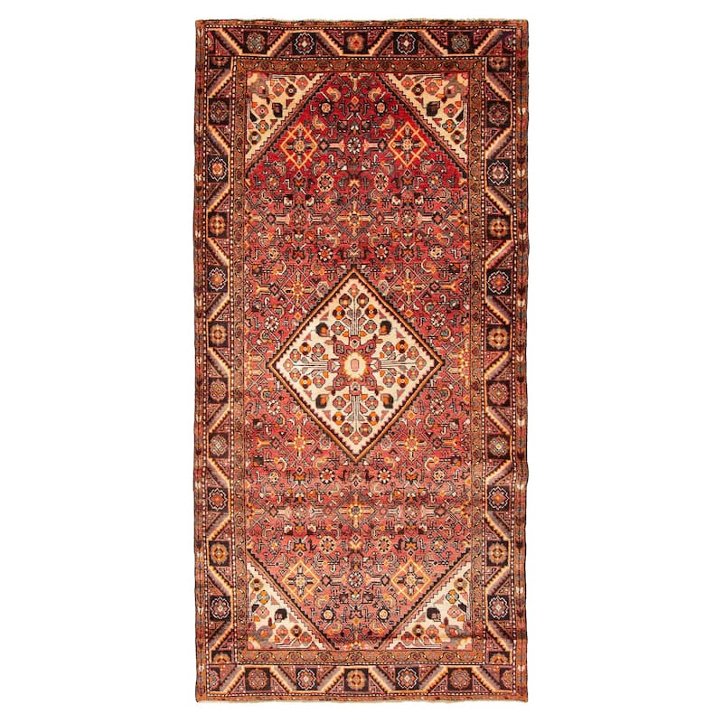 ECARPETGALLERY Hand-knotted Anadol Red Wool Rug - 4'11 x 10'3 - Red - 4'11 x 10'3