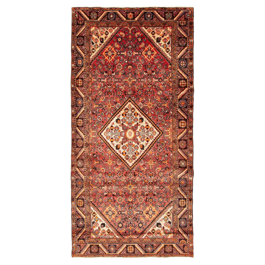ECARPETGALLERY Hand-knotted Anadol Red Wool Rug - 4'11 x 10'3