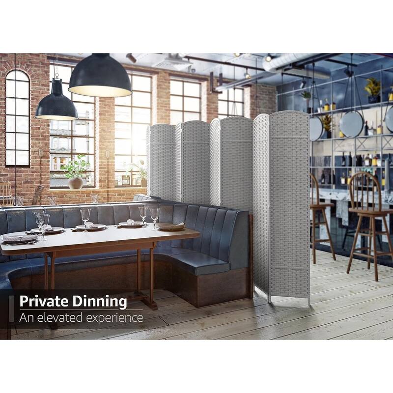Room Divider Folding Privacy Screen Tall Partition Foldable Wall 8 Panel - 96” L x 19.50” W x 69” H