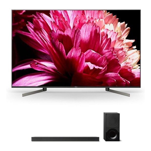 Sony XBR85X950G 85" BRAVIA 4K Ultra HD HDR Smart TV and HT-X9000F 2.1-Channel Dolby Atmos Sound Bar with Subwoofer - Black