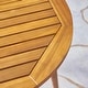 preview thumbnail 3 of 4, Stamford Outdoor Acacia Bistro Table with Straight Legs by Christopher Knight Home