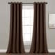 preview thumbnail 116 of 119, Lush Decor Insulated Grommet Blackout Curtain Panel Pair 52"W x 84"L - Chocolate