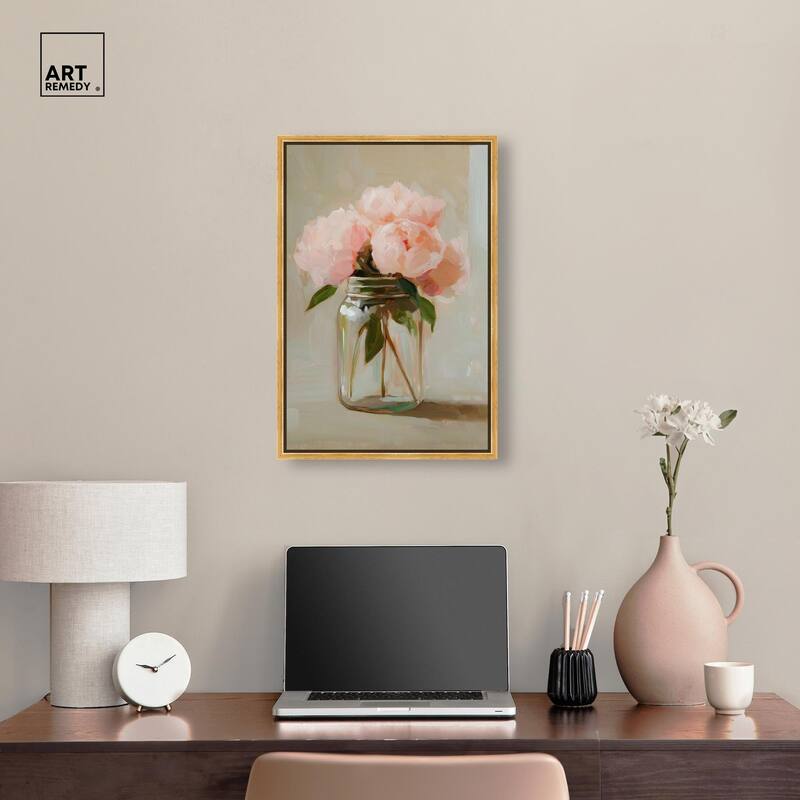 Jar of Petals Canvas by Art Remedy