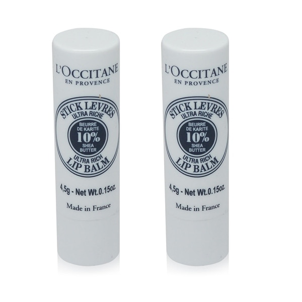 L'Occitane Shea Butter Ultra Rich Lip Balm-5g - 2 Pack