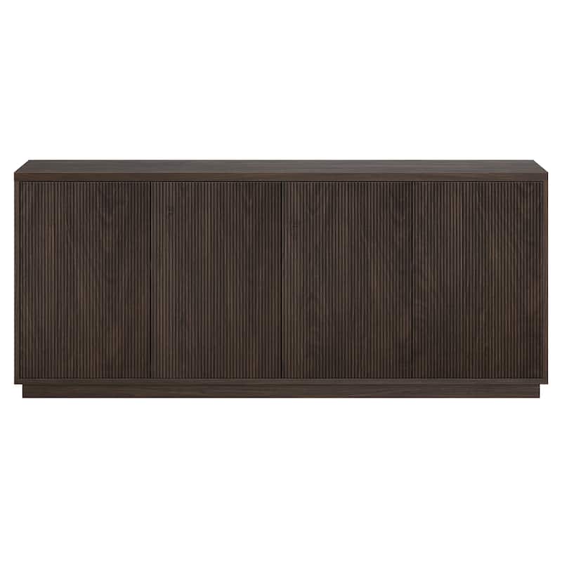 Alston 68" Wide Rectangular Fluted Buffet Table - 68" Wide