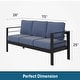 preview thumbnail 20 of 33, 3-Seater Outdoor Couch with Plush Cushions, Broad Armrests and Contoured Backrests