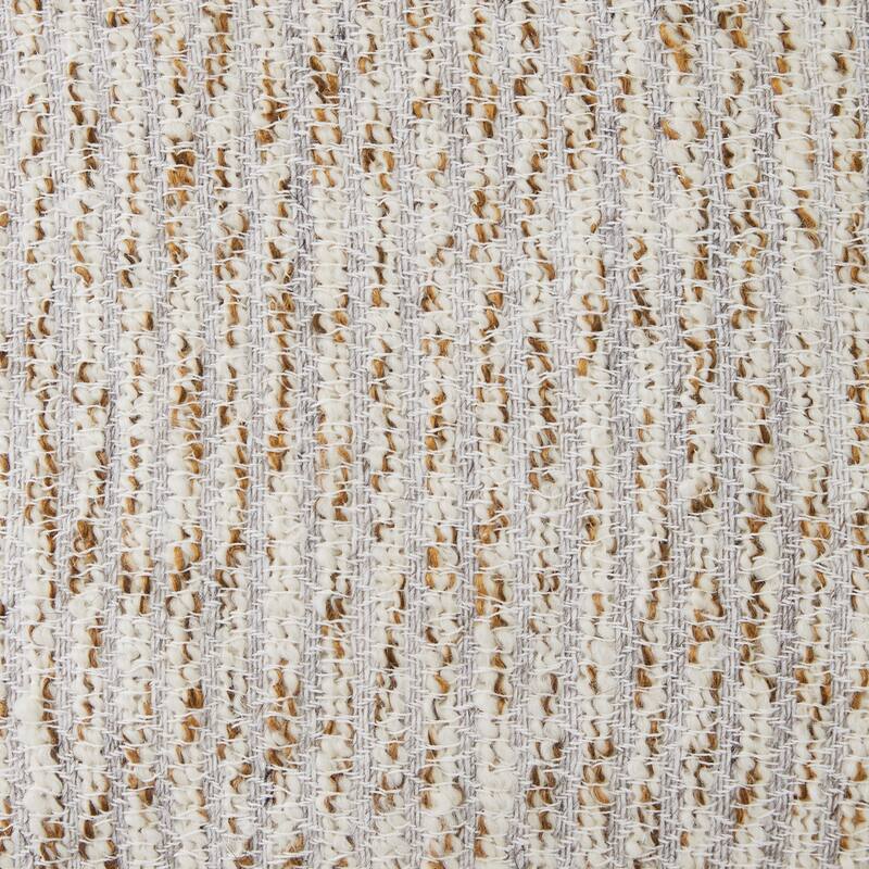 Lora Square Accent Throw Pillow, 20 Inch, Abstract Gold Stripes, Ivory