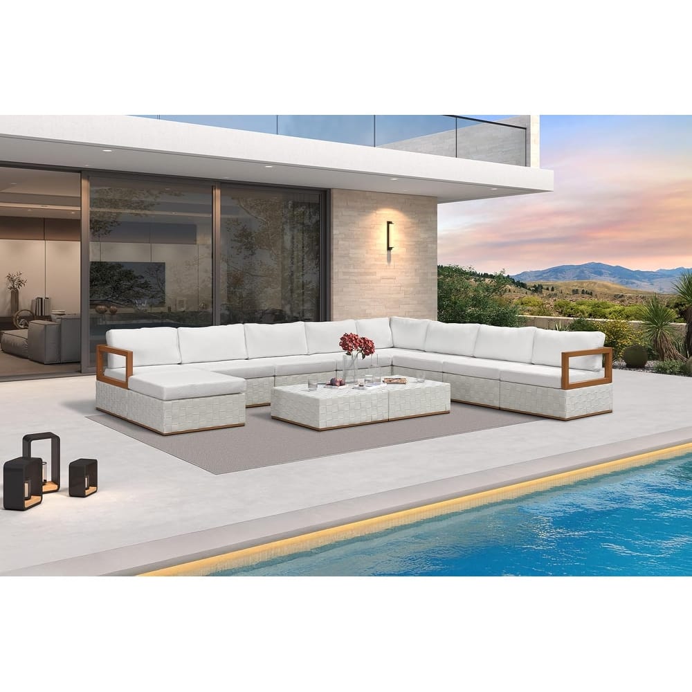 PURPLE LEAF GLFSF White sofa Outdoor Couch for Yard Porch Deck Patio Conversation Sets