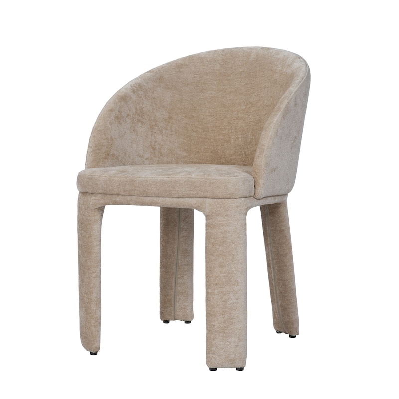 Modrest Sarkis Modern Beige Velvet Dining Chair