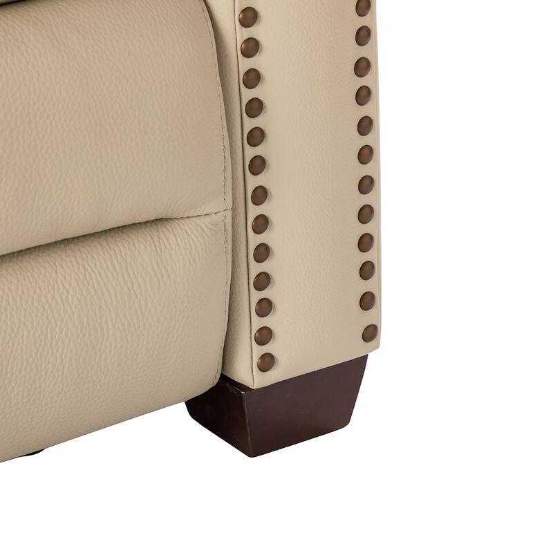 Alina 31.50"Wide Genuine Leather Power Recliner with USB Port, Set of 2