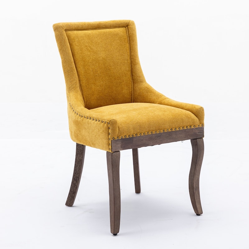Traditional Tufted Ultra Upholstered Wingback Dining Chair Set of 6