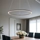 preview thumbnail 1 of 6, Circa 24 Inch 5CCT Round LED pendant - N/A Black