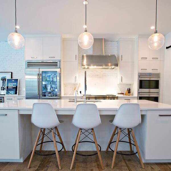 Set Of 2 Modern 28 Color Seat Height Dsw Molded Armless Plastic Counter Bar Stool Natural Wood Eiffel Dowel Legs Kitchen Overstock 17632597