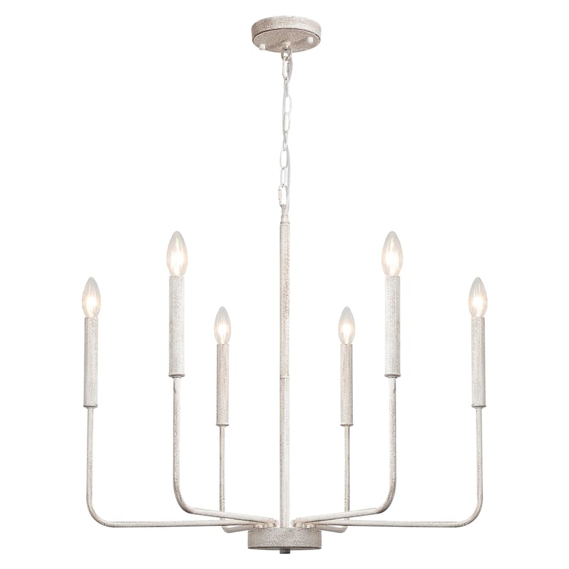 Modern 6-Light Candle Chandelier Classic Ceiling Light for Dining Room Kitchen Island - N/A