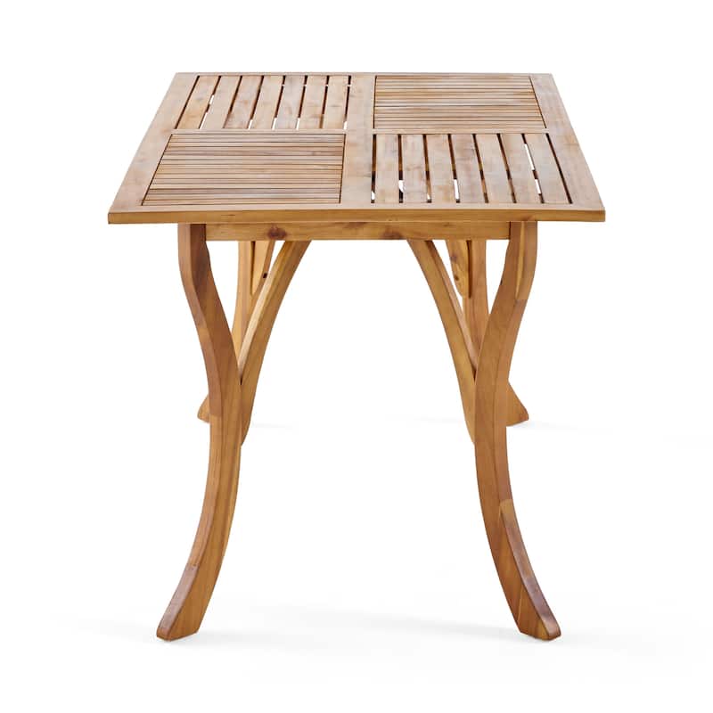 Christopher Knight Home - Windsor 7-Piece Outdoor Acacia Wood Dining Set with Rectangular Table