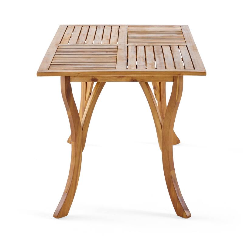 Outdoor Rectangular Solid Wood Table Dining Table