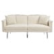 preview thumbnail 7 of 115, Velvet Loveseat Sofa Bed with 2 Pillows, Mid Century 2-Seat Couches Convertible Sofa Bed for Living Room, Bedroom,Office