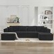 preview thumbnail 5 of 4, Cloud Sectional Couch Double Chaise Lounges Black