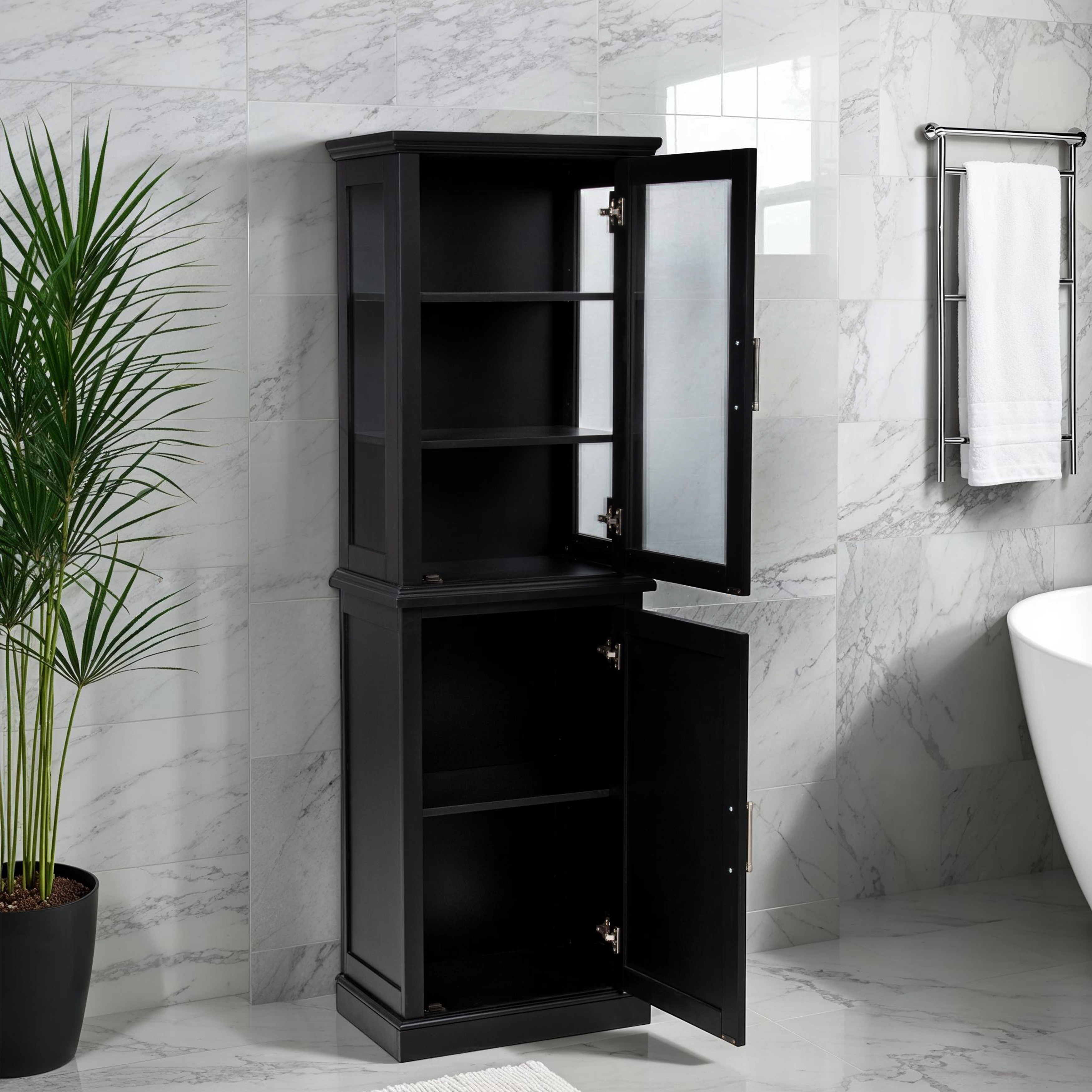 Serenity Tall Cabinet Black
