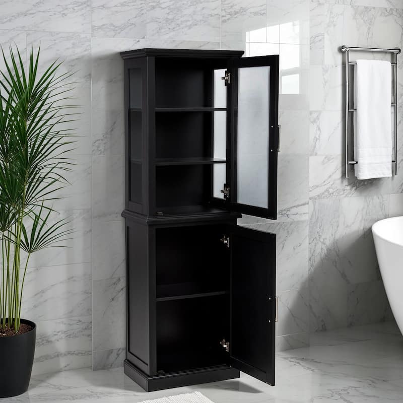 Serenity Tall Cabinet Black - Black