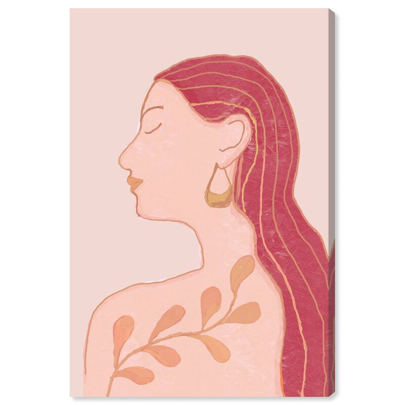 Wynwood Studio Canvas People and Portraits Natural Herbs Girl Red and Dark Red Traditional Wall Art Canvas Print