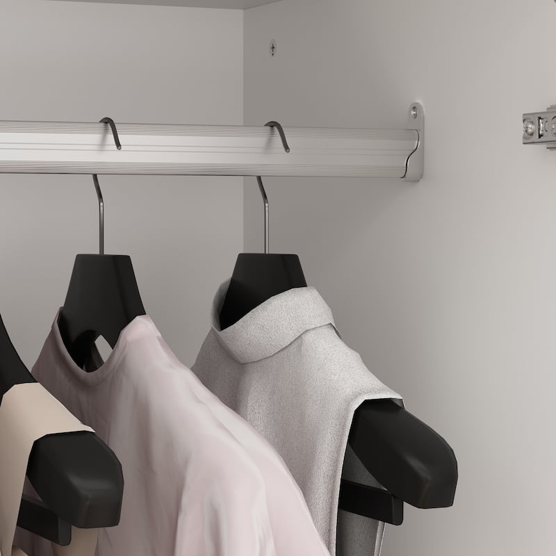 78.7"H Combo Twin Wardrobe Set Elegance Meets Utility Armoires Closet