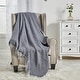 preview thumbnail 1 of 4, Wellco Reversible Soft Knitted Throw Blanket With Boho Tassels - 50" x 60", Stripe Patterns 50" x 60"