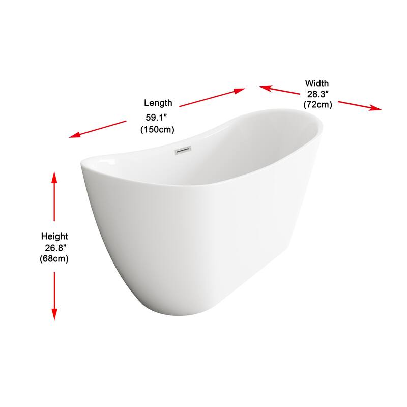 Morris Bathtub in Glossy White