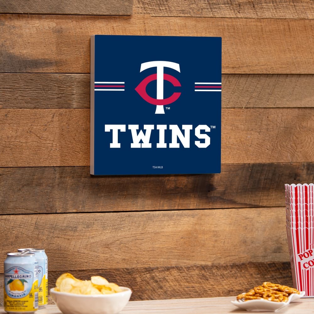 Minnesota Twins Wooden Door Decor Wall Sign - Multi-Color