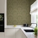 preview thumbnail 8 of 6, Seabrook Designs Lidia Floral Damask Unpasted Wallpaper