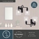 preview thumbnail 4 of 9, Northbrook Black Traditional Bathroom Vanity Wall Lighting Fixture, Clear Seeded Glass Shade, Dimmable, LED Compatible