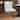 37.25"H Upholstered Polyester Wingback Dining Chair with Piping Detail and Solid Wood Legs