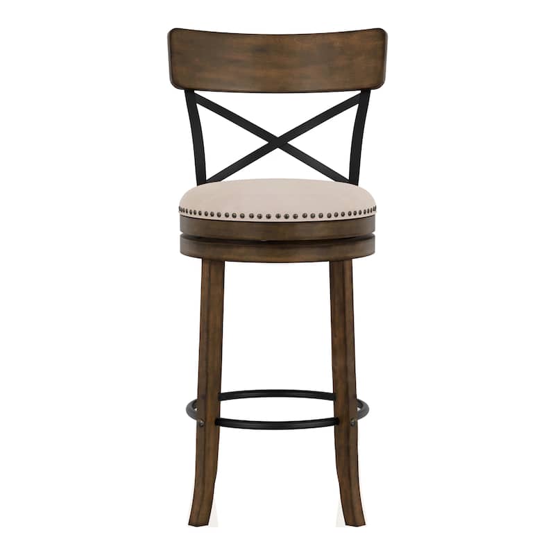 Heidi Modern Farmhouse Swivel Barstools (Set of 2) by Furniture of America