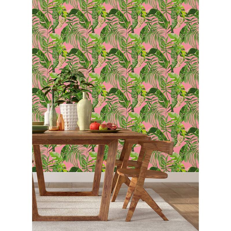 Grover Pink Palmera Wallpaper