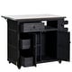 preview thumbnail 52 of 53, Extendable Solid Wood Kitchen Island with Stainless Top Drawers and Wheels