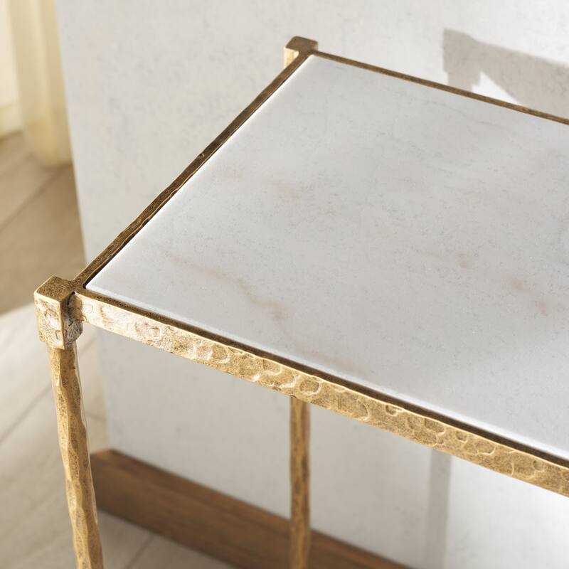 SAFAVIEH Couture Isabellina Metal & Marble Console Table - 42"W x 13"D x 30"H