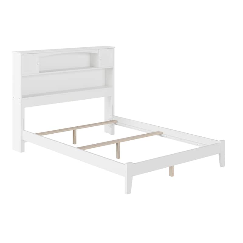 AFI Newport Full Size Bed with Charging Station - White