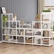 preview thumbnail 17 of 17, Corner Bookshelf 9-cube Stepped Etagere Bookcase - N/A
