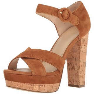 GUESS Womens Econi Open Toe Casual Ankle Strap Sandals Brown Size 80 GUESS Womens Econi Open Toe Casual Ankle Strap Sandals Brown Size 80