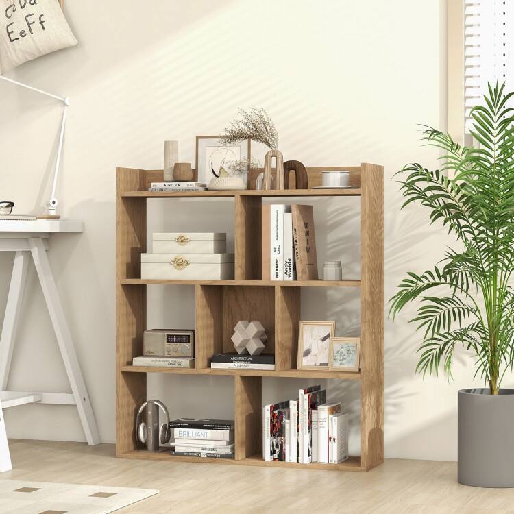 7 Cubes Open-Back Bookshelf with Anti-Toppling Devices - 31.5" x 8" x 35.5" (L x W x H)