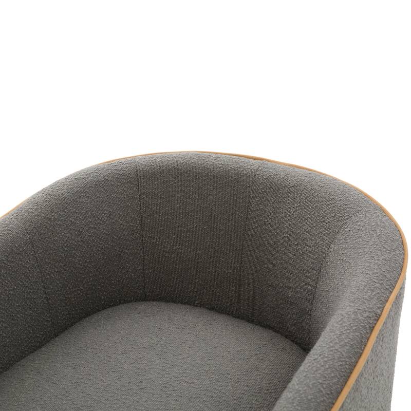 Swivel Accent Chair Upholstered Club Chair Barrel Sofa Chair for Living Room, Reading Corner, and Small Spaces