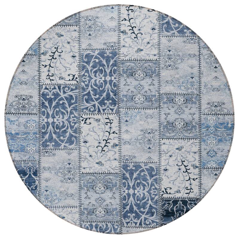 Mane Patchwork Weather Resistant Blended Style Outdoor Rug